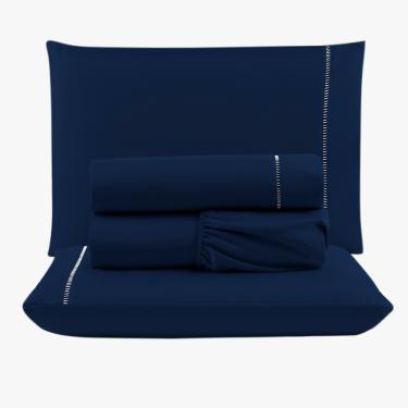 Imagem de Jogo de Lençol Peletizado 400 Fios King 4 Peças Barato - Casa - hotel - Pousada - Royal