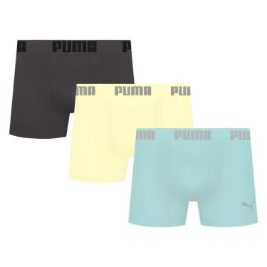 Imagem de Kit 3 Cuecas Puma Boxer Sem Costura Masculina