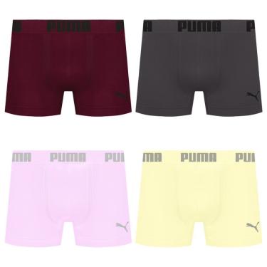 Imagem de Kit 4 Cuecas Puma Boxer Sem Costura Masculina
