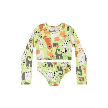 Imagem de Biquíni Manga Longa com FPS +50 Quimby, Verde, 2