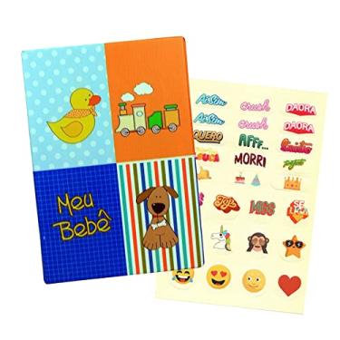 Imagem de Album 500 fotos 10x15 Bebe Masculino com Diario com Adesivos