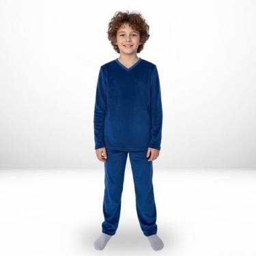 Imagem de Pijama de Inverno Quentinho Infantil Plush/Fleece Diversas Cores - Sup