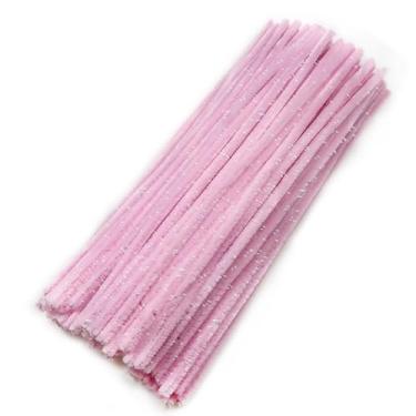 Imagem de TOAOB 100 peças de limpadores de cachimbo rosa com purpurina, hastes metálicas de chenille de 30,5 cm, suprimentos de artesanato para projetos de arte DIY, decorações de casa