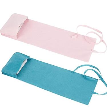 Imagem de Conjunto de 2 sacos de tarô de veludo, porta-cartões de tarô, estojo para guardar cartas de tarô, estojo de pano de tarô, porta-cartões para cartas de tarô, baralho oráculo, azul, rosa, 7 x 12 cm