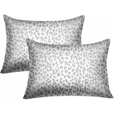 Imagem de URLINENS Fronha de cetim para cabelo e pele, macia e refrescante, semelhante a fronhas de seda, pacote com 2 capas de travesseiro de cetim tamanho padrão, presente para mulheres e homens (50,8 cm x 66