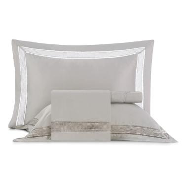 Imagem de Jogo de Cama King Altenburg Cetim Bambu 300 Fios Unitá Cinza