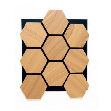 Imagem de Revestimento Acústico Artesanal Pinus 1,8cm Poliuretano com Mdf Ydecory Marrom