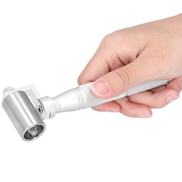 Imagem de Rolo de Pressão de Aço Inoxidável Bimetálico de 40 Mm Com Mancal de Mão Dupla, Alça Sem Deslizamento para Papel de Parede DIY, Superfície de Textura, Adequada para Papel de