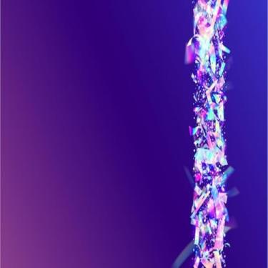 Imagem de Quadro Decorativo Bokeh Tinsel Retro Prismático Iridescente Luxo Arte de Parede 40x40cm