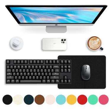 Imagem de Protetor de mesa de couro, tapete de escritório, tapete de mouse grande, borrão de couro PU antiderrapante, almofada de mesa para laptop, impermeável, tapete de teclado de mesa para escritório