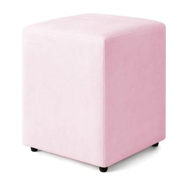Imagem de Puff Quadrado Decorativo Sienna Boucle - 7 Decor Rosê