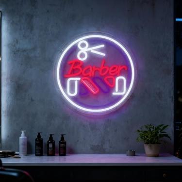 Imagem de Neonawall Neon Sign for Wall Decor Light Up Letters Business Led Sign Gifts Barbershop Led Decorative Night Signs Room Decorations Supplies Birthday Party Signs for Barber Shop Grand Opening (Barber)