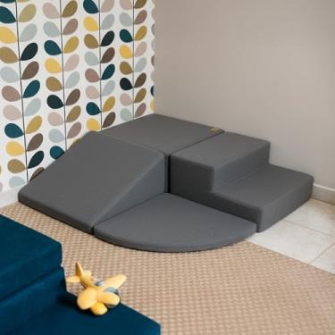 Imagem de Play Kids com 4 Módulos – Tecido Macio para Brincadeiras e Desenvolvimento - Little Duck (Cinza, Cotelé)