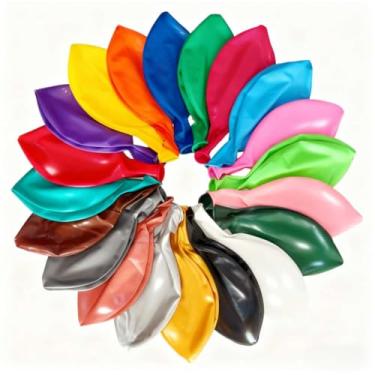 Imagem de Pacote com 60 balões redondos gigantes, 91 cm, 20 tipos de cores, látex, colorido, festa, balão grande a granel para várias decorações de eventos de festa