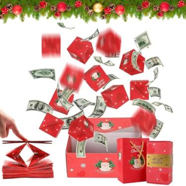 Imagem de Caixas de presente surpresa para dinheiro, caixa explosiva dobrável de 2025 para Natal, aniversário, aniversário, dia dos namorados (12 caixas, vermelha)
