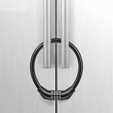 Imagem de Trava de geladeira de 42 cm, trava com código de armário de geladeira com manual de instruções, travas à prova de crianças para geladeira de porta francesa, armário de cozinha