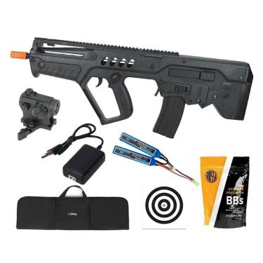 Imagem de Rifle De Airsoft Aeg Tavor Iwi Tar-21 Flat Top T21 + Kit Pro
