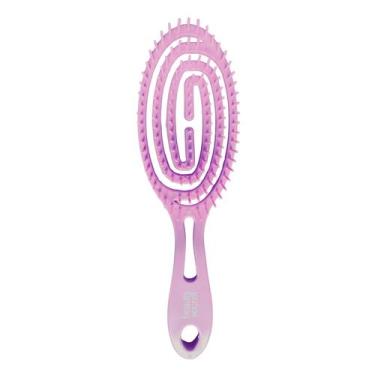 Imagem de Escova Flex Oval Beauty Secret Desembaraço Dos Fios Roxa