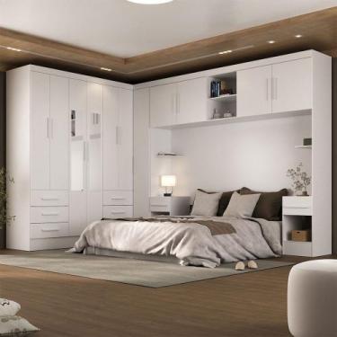 Imagem de Guarda-Roupa Modulado Soberano 11 Portas 8 Gavetas com Espelho Branco 