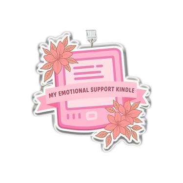 Imagem de MEIYSTICK My Emotional Support Kindle Dust Plug Charm, berloques de plugue de pó de acrílico tipo C ou relâmpago, pingentes de acessórios Kindle, presentes femininos para amantes de livros (Relâmpago)