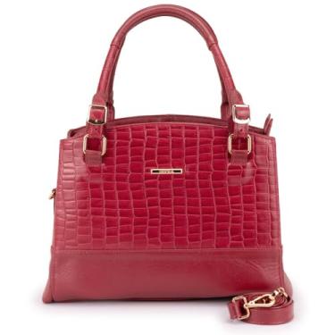 Imagem de Bolsa Feminina Mão Média Transversal Couro Sifra (VERMELHO)