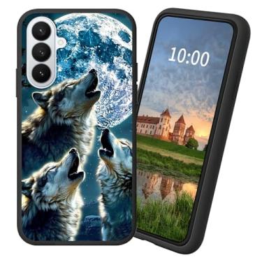 Imagem de Dikoer Capa de proteção à prova de choque para Samsung Galaxy S26 5G TPU macia fosca e macia, acessórios para celular e mulheres, Wolf Moon