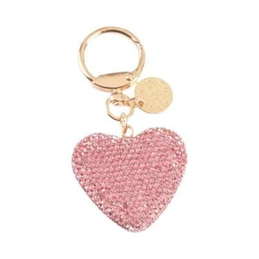 Imagem de Chaveiro De Coração Com Strass Para Mulheres, Pingente De Metal Crista
