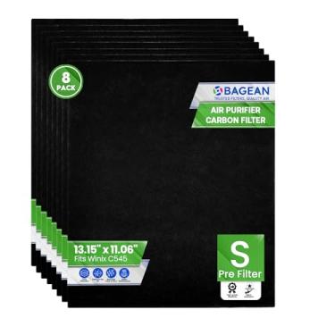 Imagem de Bagean Substituição de pré-filtro de carvão ativado - compatível com filtro de purificador de ar Winix C545 - Serve para filtro Winix S - filtros purificadores de ar absorvem odores e refrescam o ar