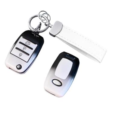 Imagem de Moda TPU Caso Chave Do Carro Bolsa Shell Compatível com Kia RIO 3 K2 K3 K4 K5 Sportege Picanto Optima Soul Ceed Sorento Forte Stinger Acessório(Style 4)