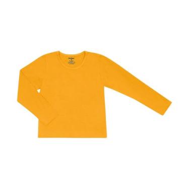 Imagem de Blusa Manga Longa Infantil Feminina Rovitex Kids Amarelo, 1, Amarelo