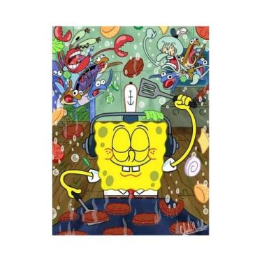 Imagem de Kit De Pintura Em Diamante DIY Do Bob Esponja, Ponto Cruz, Mosaico, De