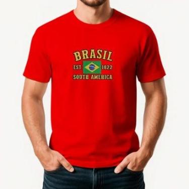 Imagem de Camiseta Masculina BRASIL Exclusiva Algodão Premium-Masculino