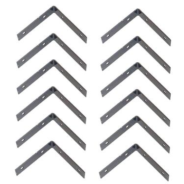 Imagem de Kit 12 Chapa L Fixação Emenda Vigas Colunas Telhados 30X30Cm