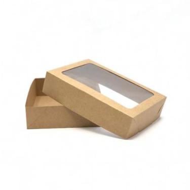 Imagem de 20 Caixas de Papel Cartão ou Kraft Com Visor- 22x16x5  Para Presentes,