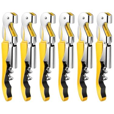 Imagem de Abridor de chaves de vinho, abridor de garrafa de vinho inoxidável para aplicações em casa, escritório, cozinha, restaurante, bar (6, amarelo)