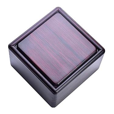 Imagem de Caixa de joias jacarandá caixa de joias pequena anel antigo/brincos/colar caixa de armazenamento vintage organizador de joias para mulheres organizador de joias (retangular G) (quadrado G)