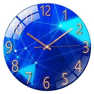 Imagem de U5GAAALPPQ9 Relógio de parede criativo estilo europeu relógios sala de estar relógio de parede perfurado gratuito doméstico silencioso quarto quartzo relógio decoração relógio (cor: 2, tamanho da