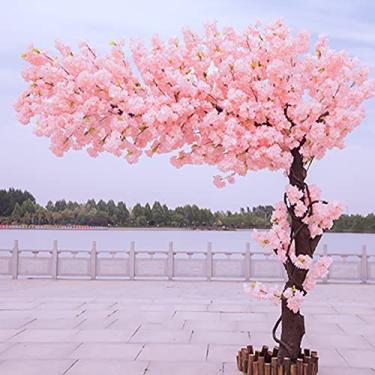 Imagem de Árvores artificiais de flor de cerejeira, simulação de flores de cerejeira, flor de seda falsa, planta grande, árvore de desejos, flor de pêssego artificial, decoração de árvore de pêssego 1,2 x 0,8 m