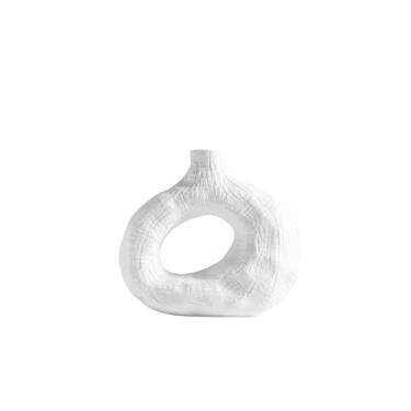 Imagem de Arranjo de vaso de cerâmica irregular moderno para decoração de sala de estar, mesa de trabalho, arranjos de flores