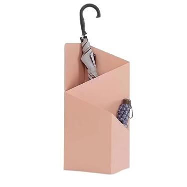 Imagem de x3anggyt5 Suporte de guarda-chuva interno para entrada, interior mantém seus pisos secos e arrumados, armazenamento de balde elegante economiza espaço (rosa)