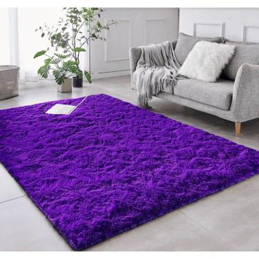 Imagem de Tapete Sala Felpudo Peludo Roxo 200 X 240 Cm