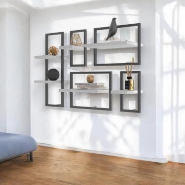 Imagem de Conjunto 6 Prateleiras Industrial Branco - Pleno