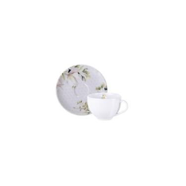 Imagem de Xícara Pires Chá Magnólia Porcelana 250ml 2pçs - Tramontina