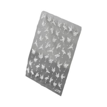 Imagem de Adesivos De Unhas Com Asas De Borboleta Pretas E Roxas, Decalques De M