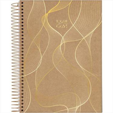 Imagem de Caderno Jandaia universitário kraft gold espiral 160 folhas -