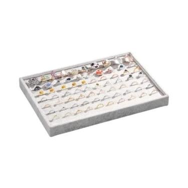 Imagem de Bandeja Organizadora De Joias Em Veludo Para Anéis, Pulseiras, Brincos