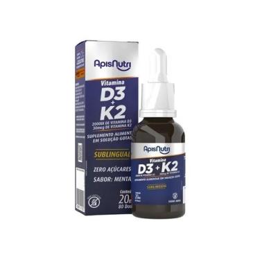 Imagem de Vitamina D3 + K2 Gotas (20ml) - Padrão: Único - Apisnutri