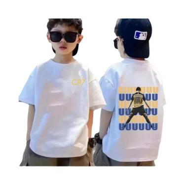 Imagem de Camiseta De Algodão Infantil De Verão CR7 Ronaldo, Casual E Respirável