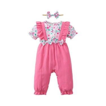 Imagem de Macacão De Verão Para Bebês Recém-nascidos, Manga Curta, Macacão Flora