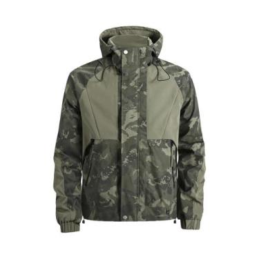 Imagem de Jaqueta camuflada masculina de outono e inverno com capuz casual para 